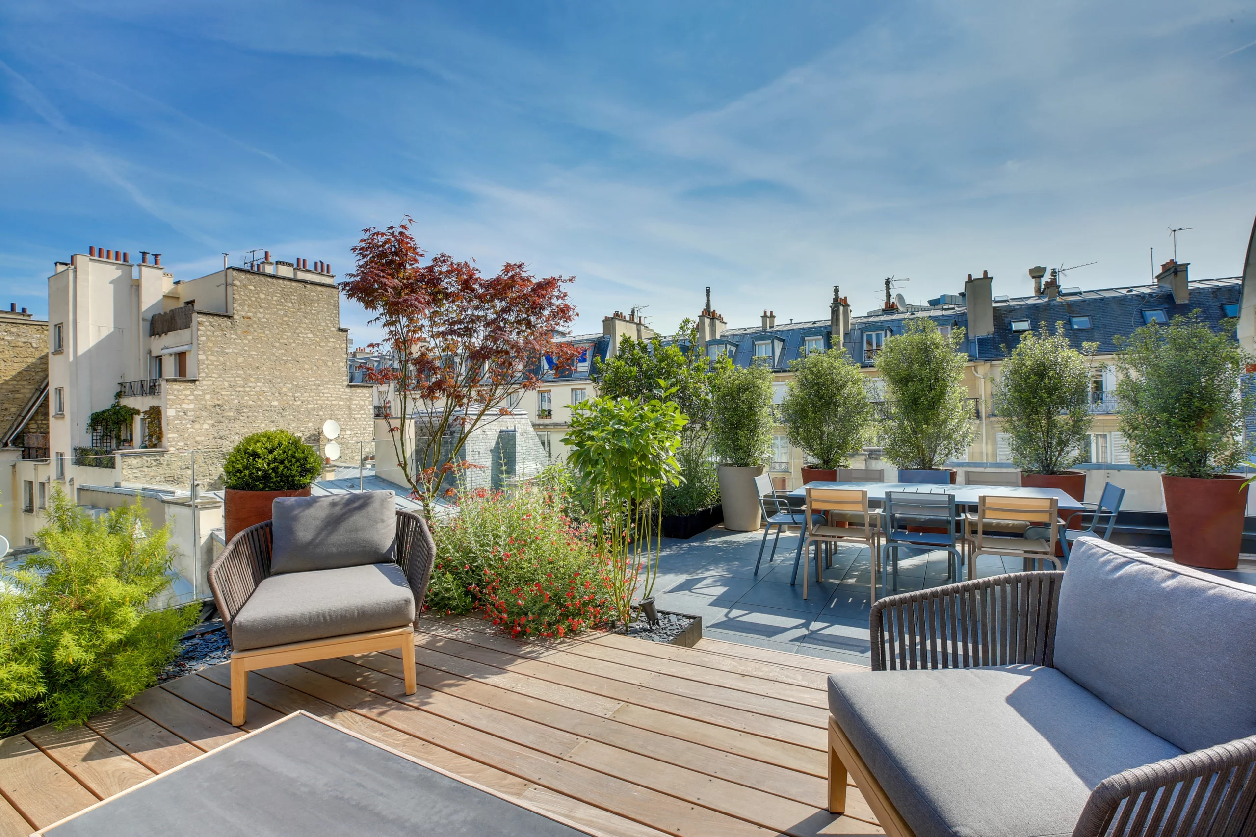 Aménagement de terrasse à Courbevoie – Paysagiste Paris